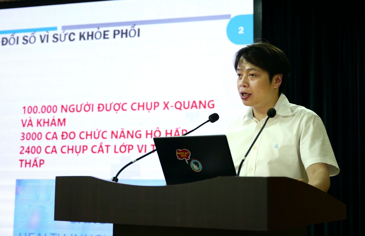 Phó Chủ tịch Thường trực kiêm Tổng Thư ký Hội Thầy thuốc trẻ Việt Nam Nguyễn Hữu Tú phát biểu tại buổi gặp báo chí 1 triệu người dân sẽ được sàng lọc bệnh qua trí tuệ nhân tạo (AI) -0