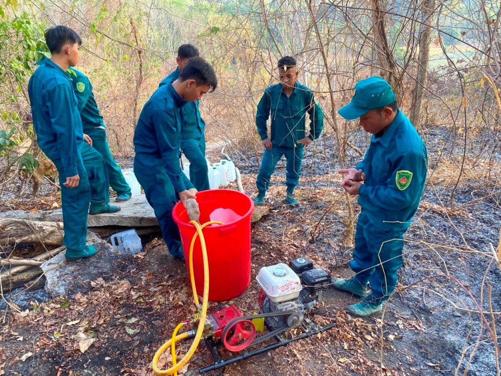 Xảy ra cháy rừng ở vùng đồi núi An Giang