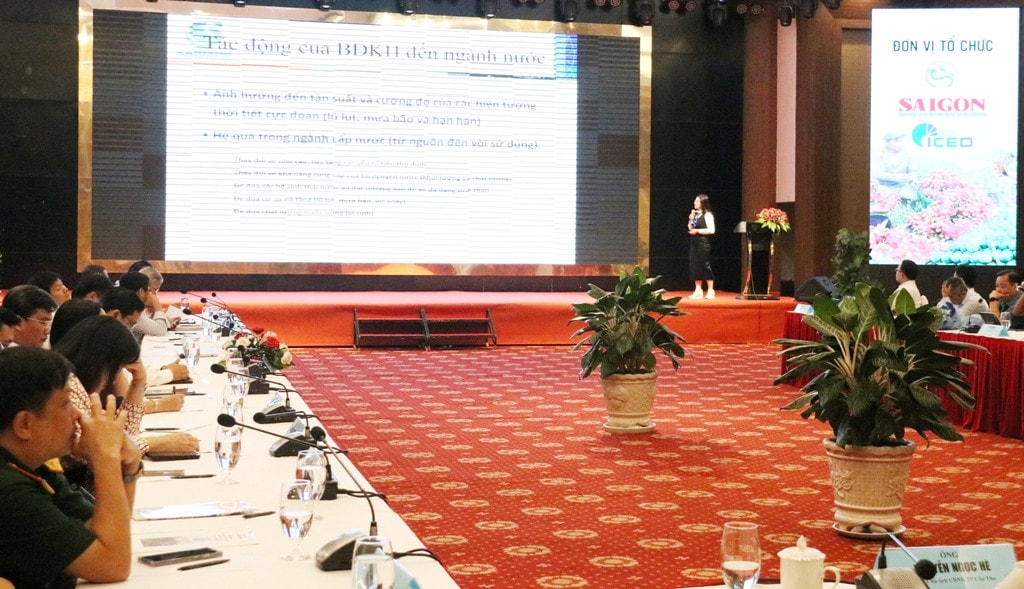 Quang cảnh hội thảo giải pháp cấp thiết bảo vệ vùng đồng bằng sông Cửu Long ĐBSCL: Giải pháp cấp thiết bảo vệ vùng Đồng bằng Sông Cửu Long