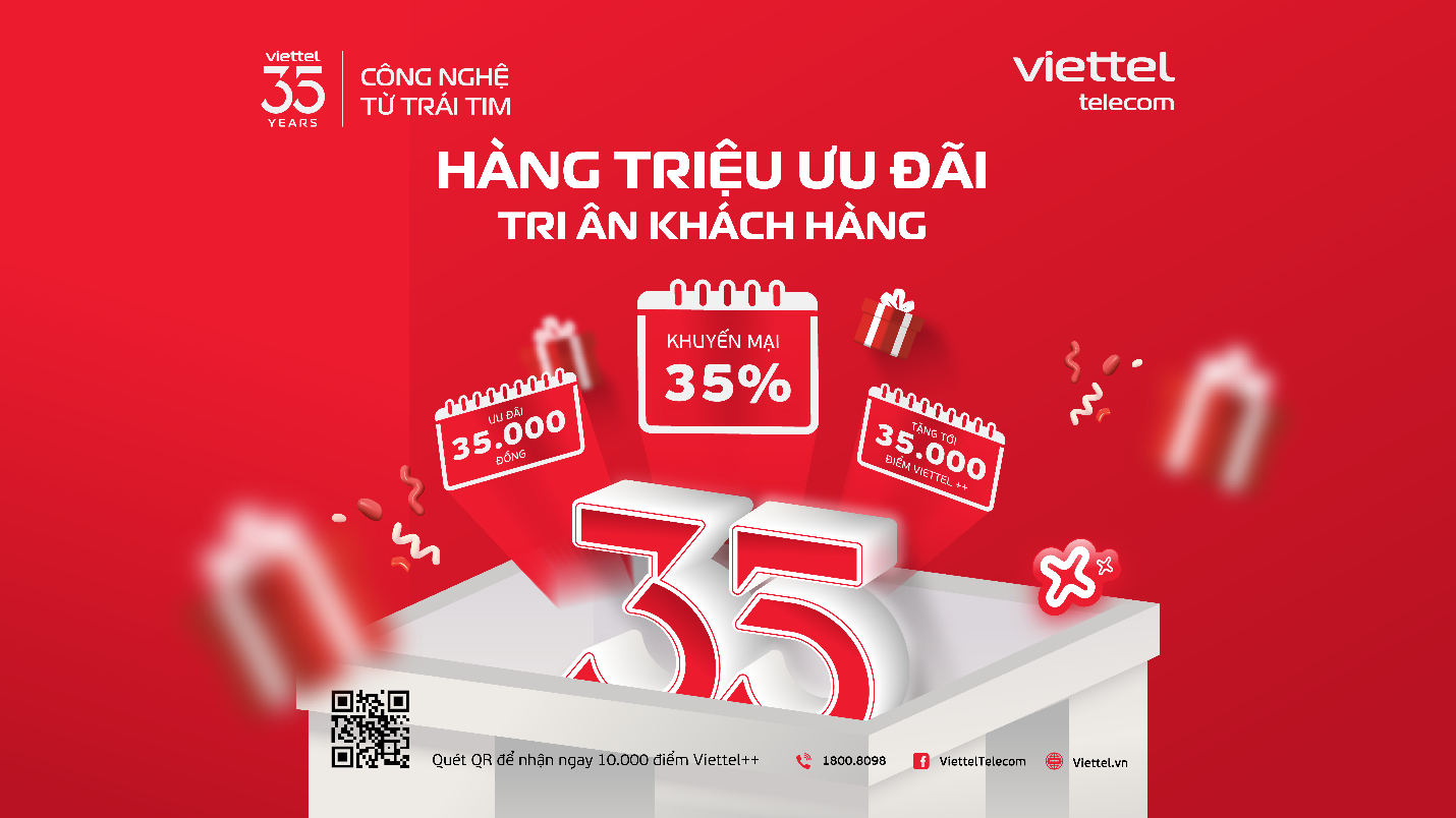 Viettel tung loạt ưu đãi viễn thông nhân dịp kỷ niệm 35 năm thành lập -0