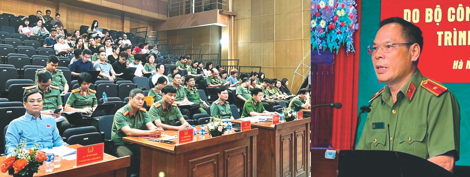 Phó Cục trưởng Cục Truyền thông Công an nhân dân, Thiếu tướng Trần Thanh Phong phát biểu tại tọa đàm