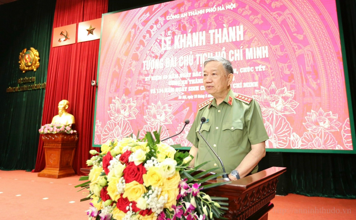 Đại tướng Tô Lâm, Ủy viên Bộ Chính trị, Bộ trưởng Bộ Công an phát biểu tại buổi lễ