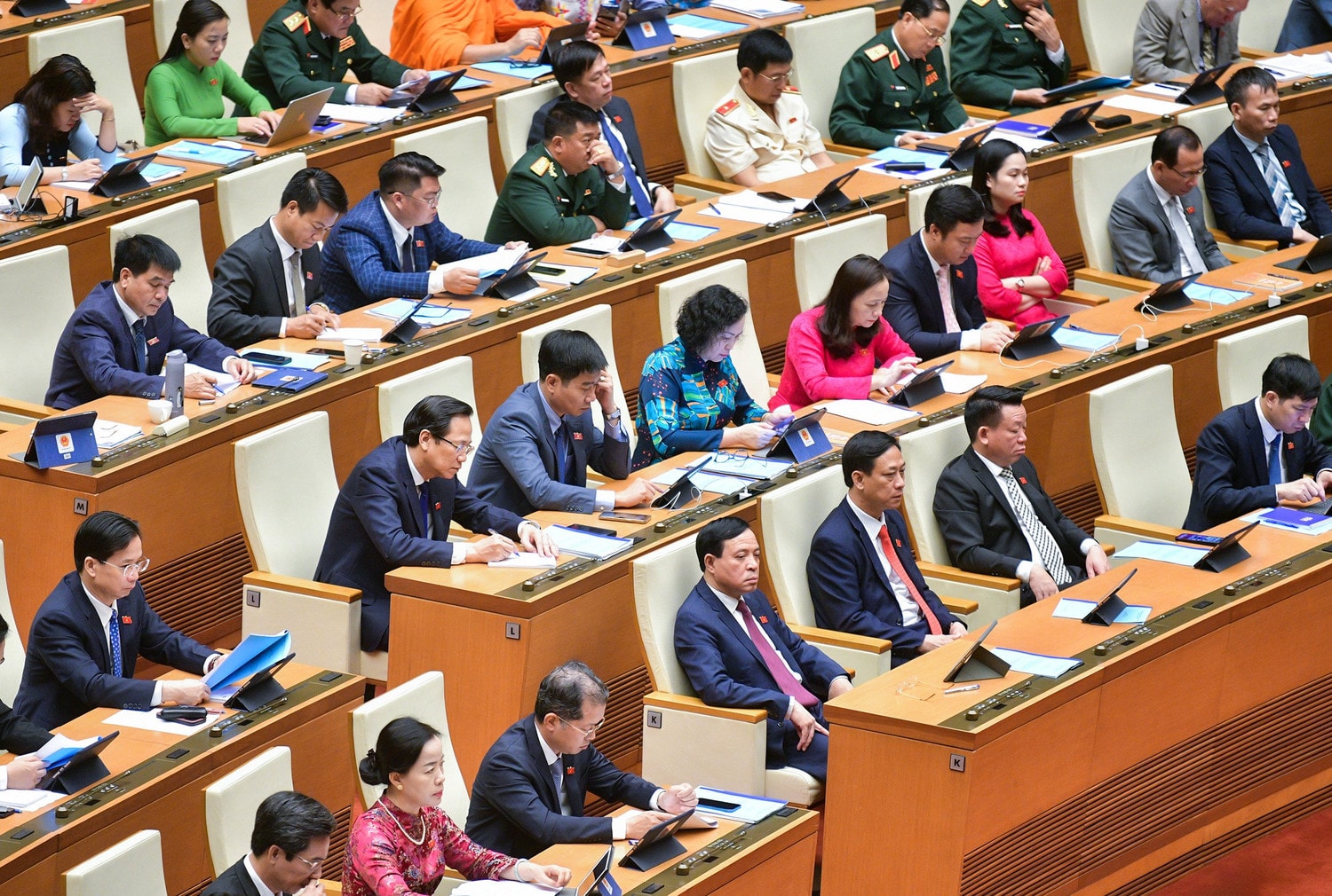 Các đại biểu dự Phiên khai mạc. Nguồn: quochoi.vn