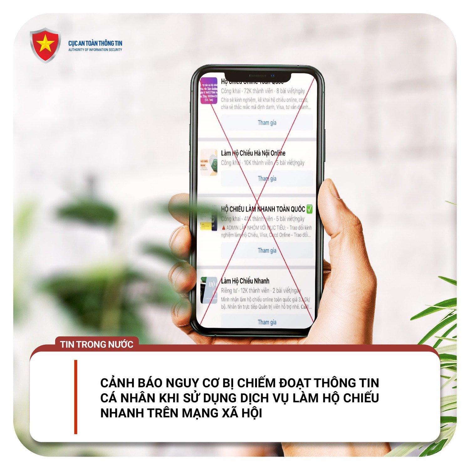 Nguy cơ bị chiếm đoạt thông tin cá nhân khi sử dụng dịch vụ làm hộ chiếu nhanh trên mạng xã hội -0