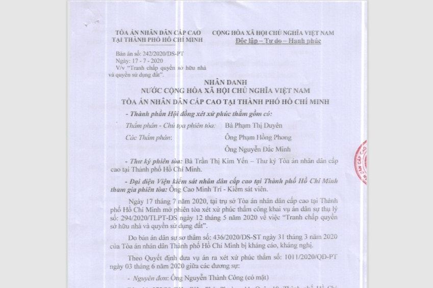 TP. Hồ Chí Minh: Vụ tranh chấp nhà đất số 317 Trần Bình Trọng, quận 5: Cần bảo đảm quyền lợi bên thứ 3 ngay tình -0