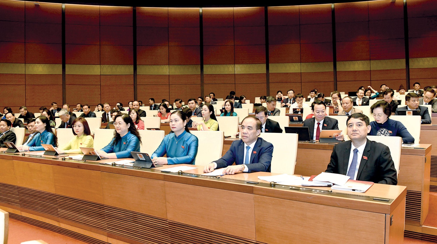Đoàn ĐBQH tỉnh Tuyên Quang tham dự Kỳ họp thứ Bảy	Ảnh: Hồ Long