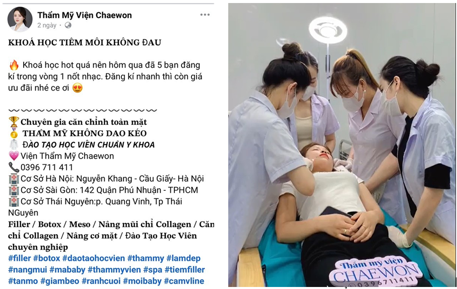 TP. Hồ Chí Minh: Thẩm mỹ viện Chaewon đào tạo tiêm Filler, Botox không phép