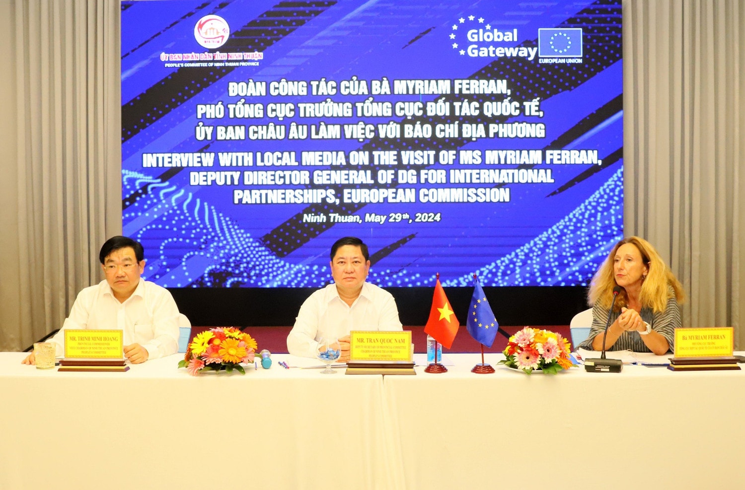 Họp báo về chuyến công tác của Phó Tổng cục trưởng Tổng cục Đối tác Quốc tế, Ủy ban Châu Âu Myriam Ferran -0