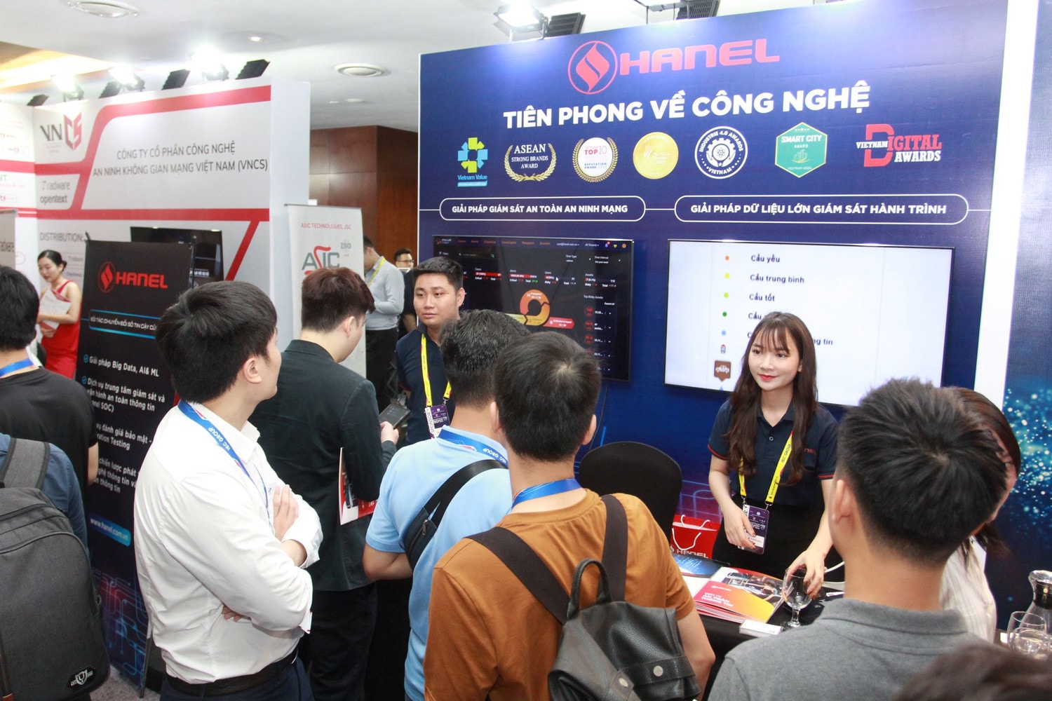 Gian hàng Hanel tại Security Summit 2024. Ảnh: TM Hanel giới thiệu giải pháp, dịch vụ công nghệ tại Vietnam Security Summit 2024 -0