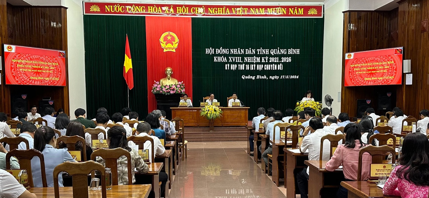 Kỳ họp thứ 16, HĐND tỉnh Quảng Bình Khoá XVIII