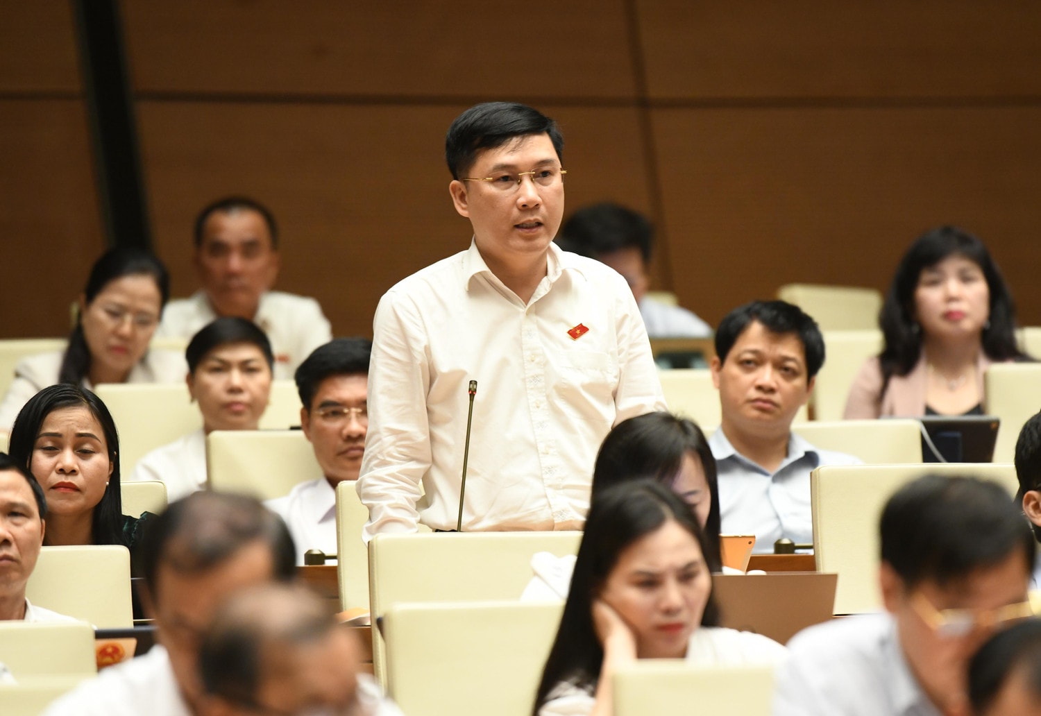 ĐBQH Lê Hoàng Anh (Gia Lai) chất vấn. Ảnh: Hồ Long ĐBQH Lê Hoàng Anh (Gia Lai) chất vấn. Ảnh: Hồ Long