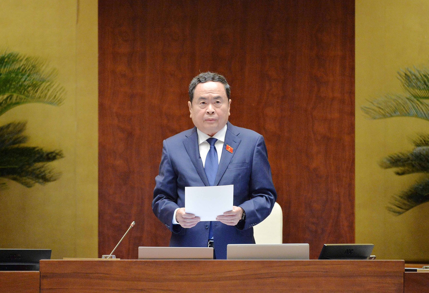 NA Chairman Tran Thanh Man chairs the session. Photo: Lam Hien Deputies to question Cabinet members on auditing, culture, sports, tourism issues -0