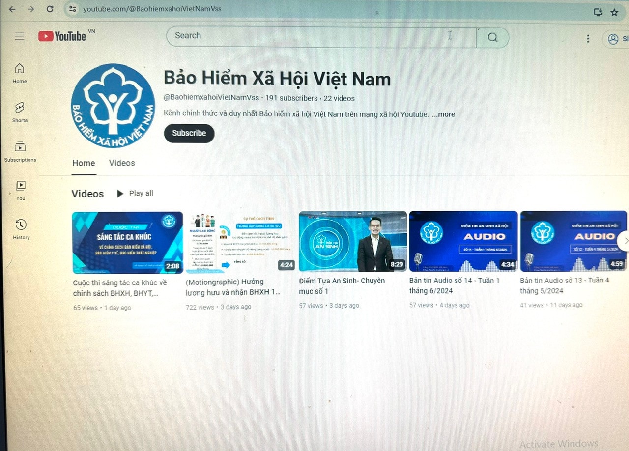 Thí điểm mở Kênh thông tin trên mạng xã hội Youtube. -0