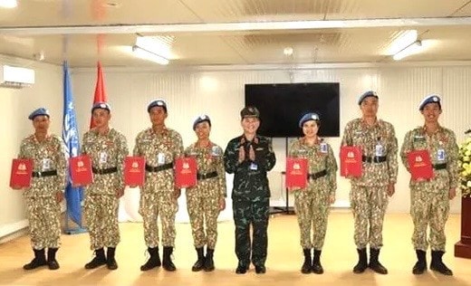 Liên hợp quốc trao tặng Huy chương cho lực lượng Gìn giữ hòa bình Việt Nam -0