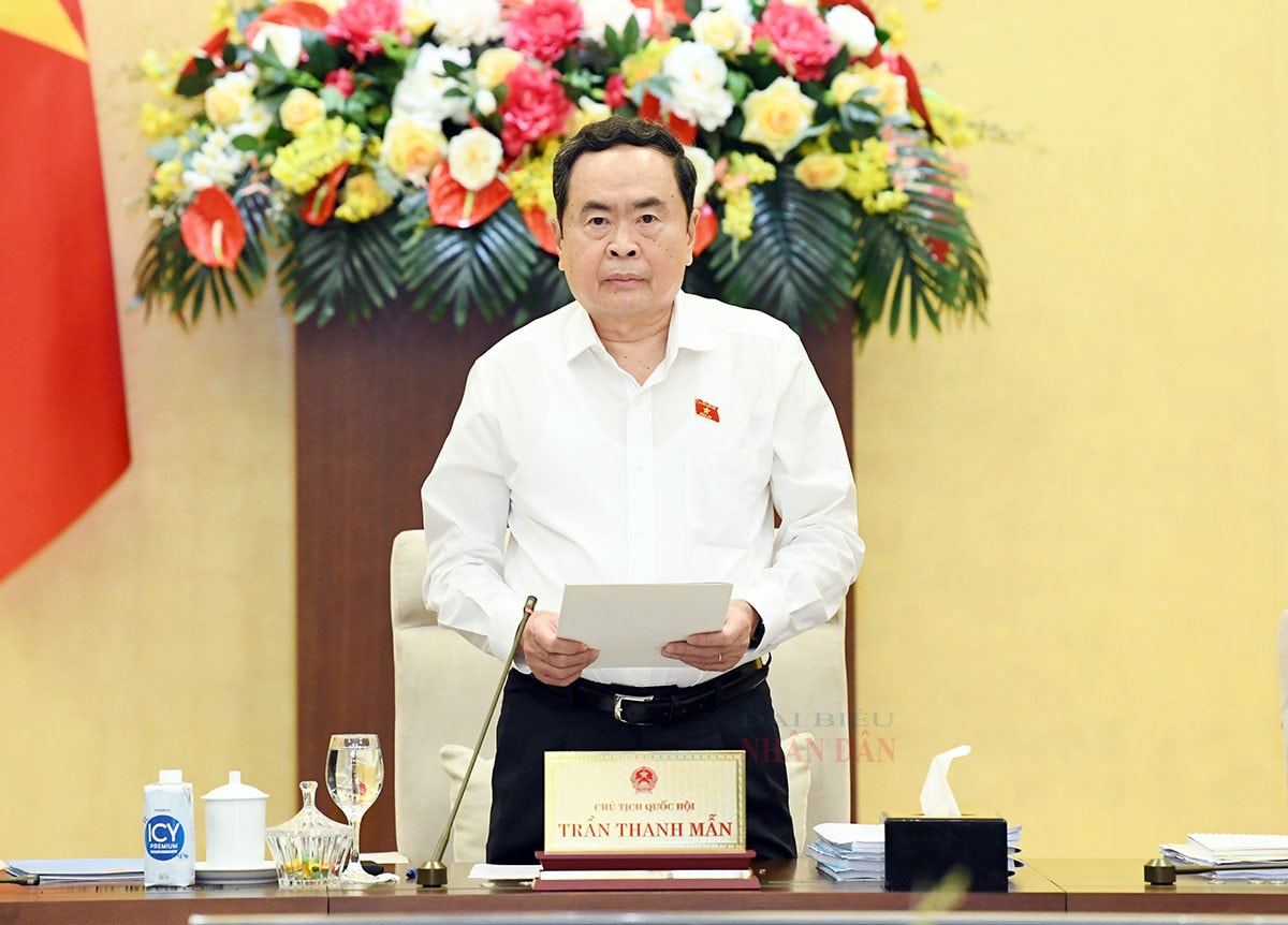 NA Chairman Tran Thanh Man delivers the opening remarks. Photo: Lam Hien NA Standing Committee to convene 34th session -0