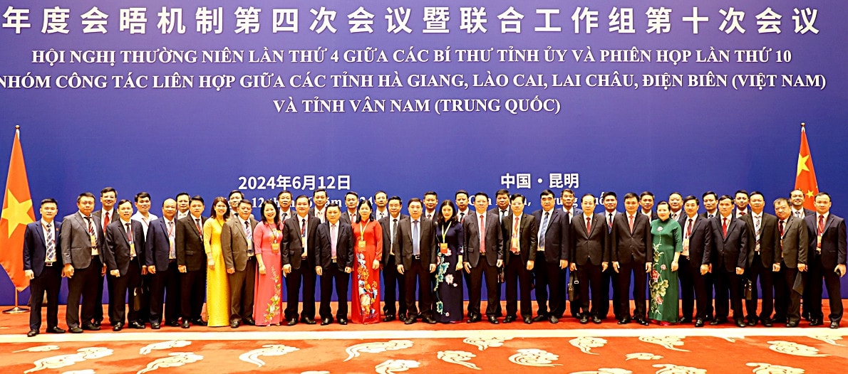Hội nghị thường niên lần thứ Tư giữa Bí thư Tỉnh ủy các tỉnh Hà Giang, Lào Cai, Lai Châu, Điện Biên (Việt Nam) và Bí thư Tỉnh ủy Vân Nam (Trung Quốc) -0