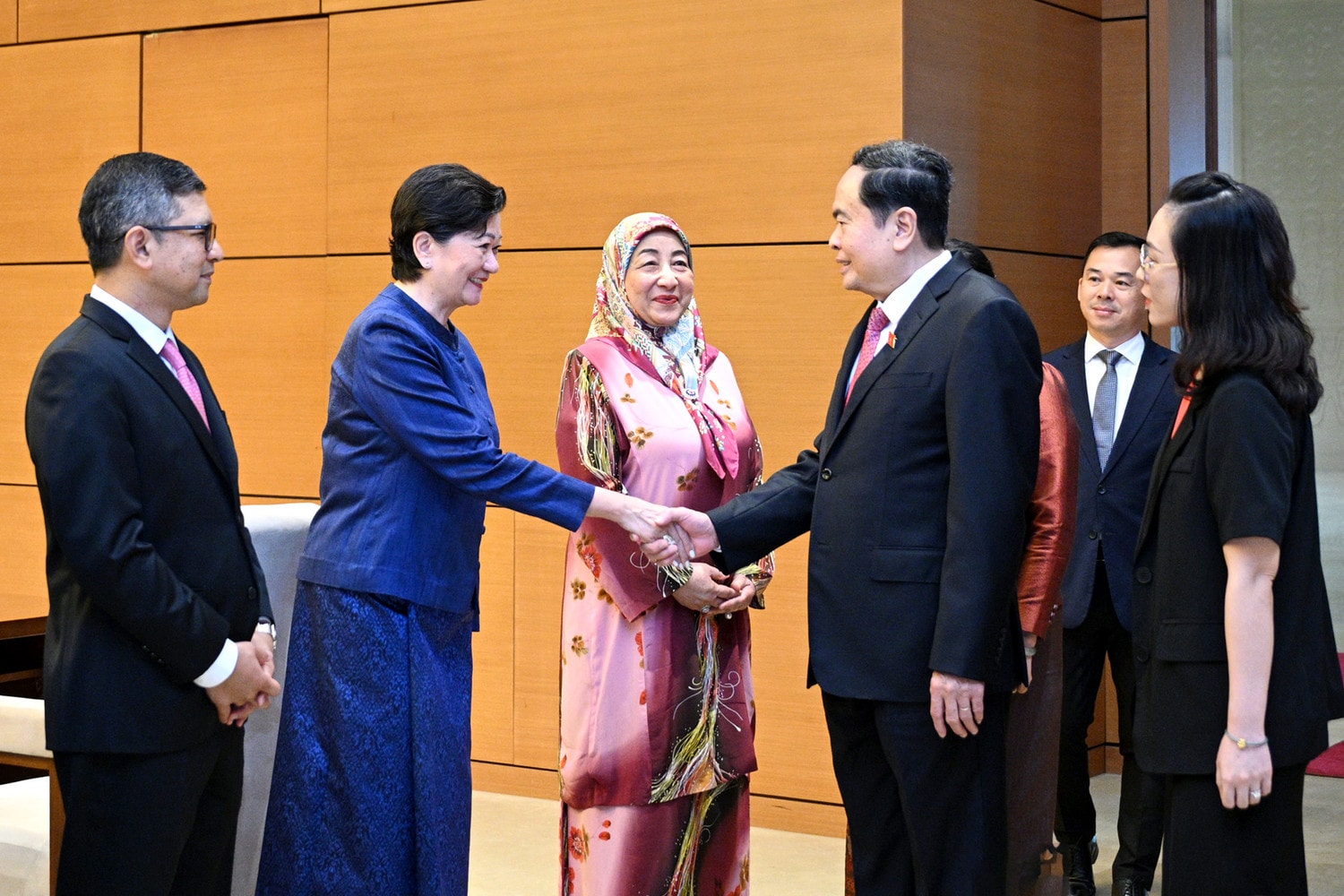 Chủ tịch Quốc hội Trần Thanh Mẫn với các Đại sứ, Đại biện các nước ASEAN và Timor - Leste
