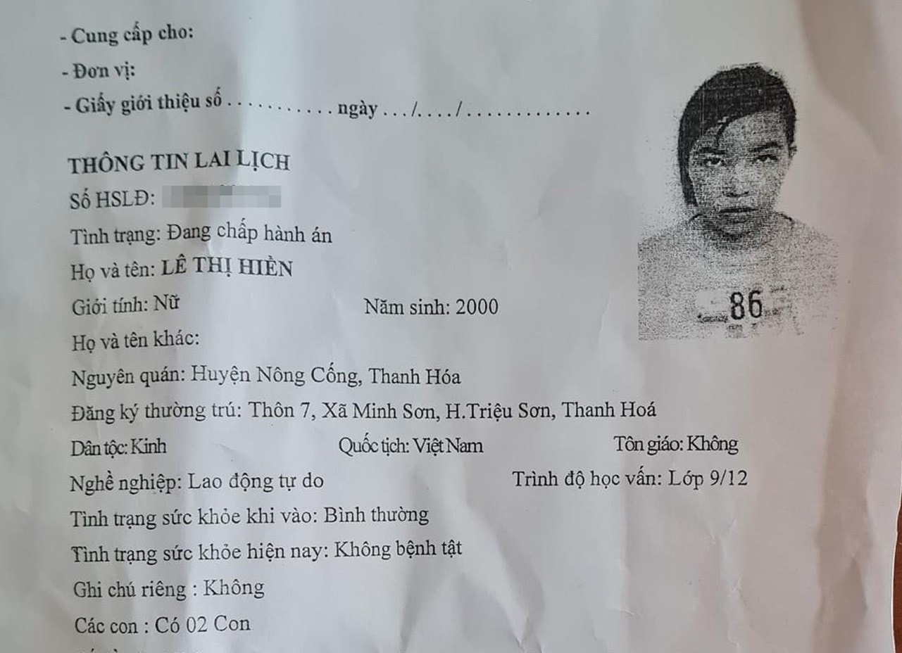 Nghệ An: Đi cải tạo, nữ phạm nhân trốn khỏi trại giam -0