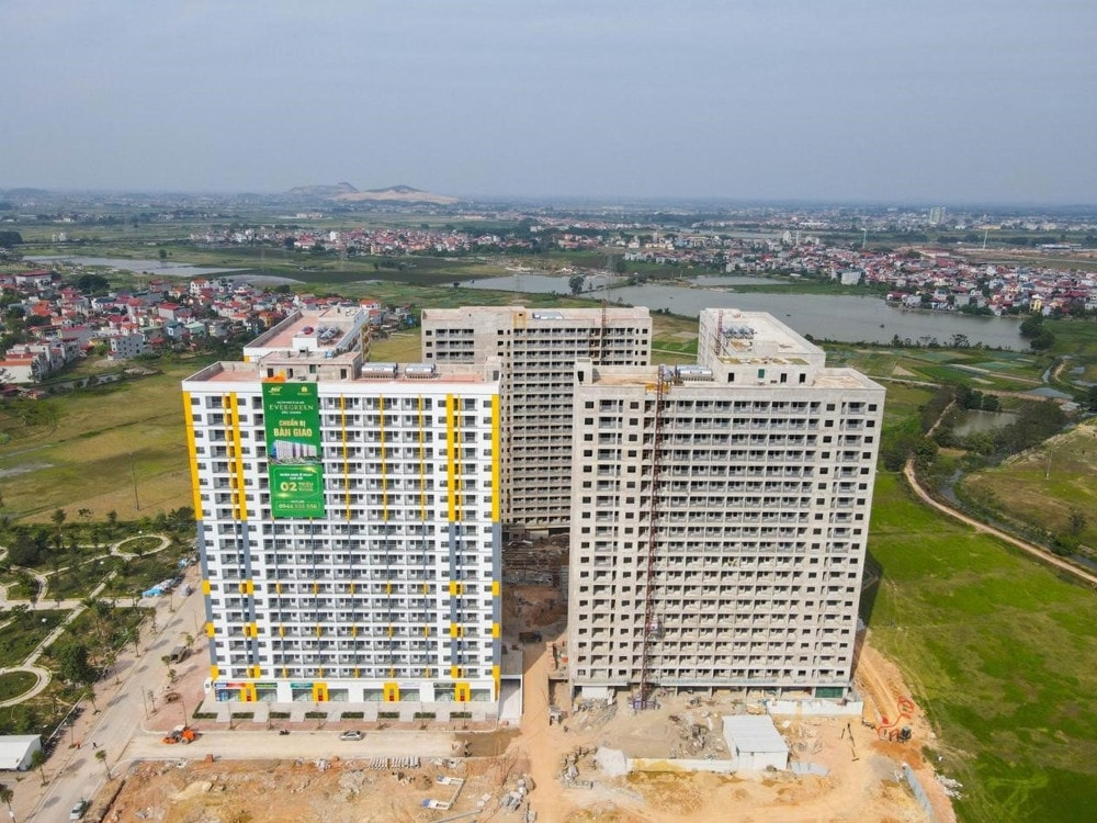 Dự án nhà ở xã hội Evergreen tại huyện Việt Yên, tỉnh Bắc Giang - ảnh CHƯƠNG MỸ