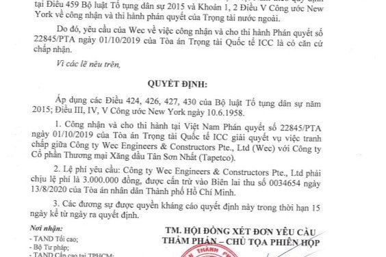 Cần biện pháp mạnh để buộc Công ty TAPETCO thi hành án đúng pháp luật -0