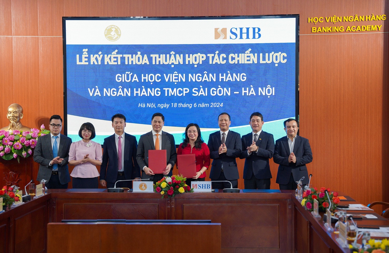 SHB và Học viện Ngân hàng hợp tác toàn diện phát triển nguồn nhân lực chất lượng cao -0