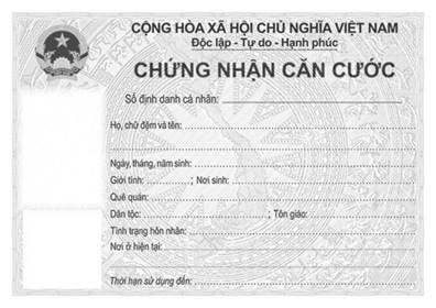 Mẫu giấy chứng nhận căn cước sẽ được cấp từ ngày 1.7 -0