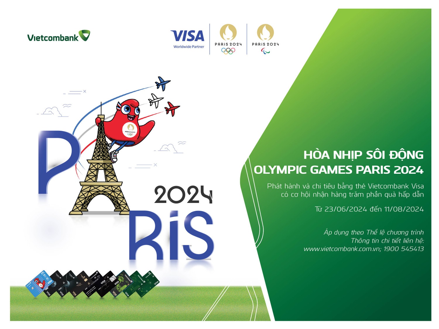 Hòa nhịp Olympic Paris 2024 cùng Vietcombank thông qua chuỗi hoạt động dành cho khách hàng -0