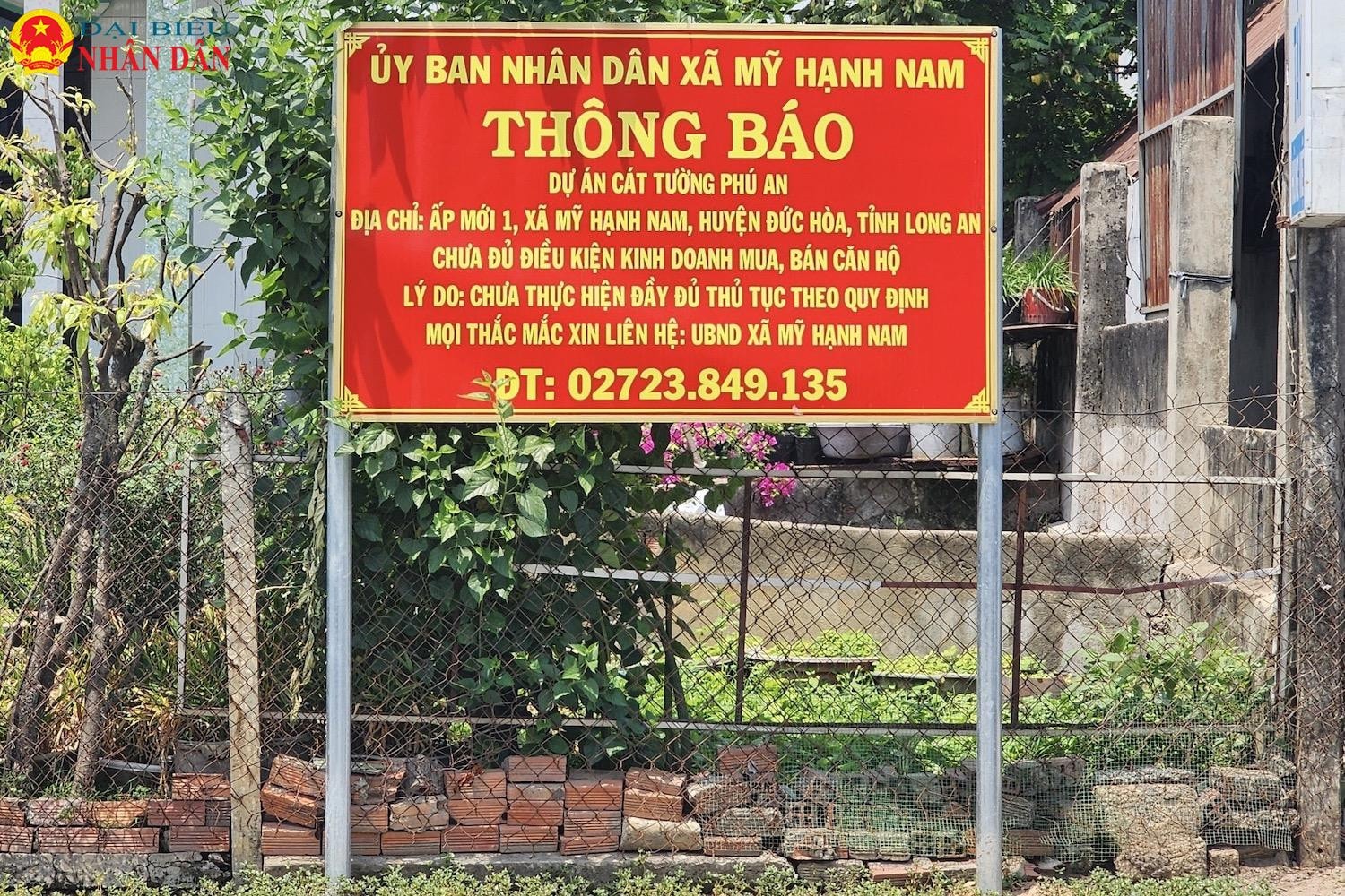 Long An: Chấn chỉnh việc kinh doanh bất động sản trái phép tại dự án Cát Tường Phú An