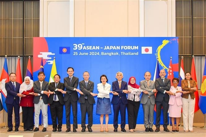 Senior officials of ASEAN and Japan attend the 39th ASEAN-Japan Forum in Bangkok, Thailand on June 25. (Photo: published by VNA) 39th ASEAN-Japan forum opens in Bangkok -0