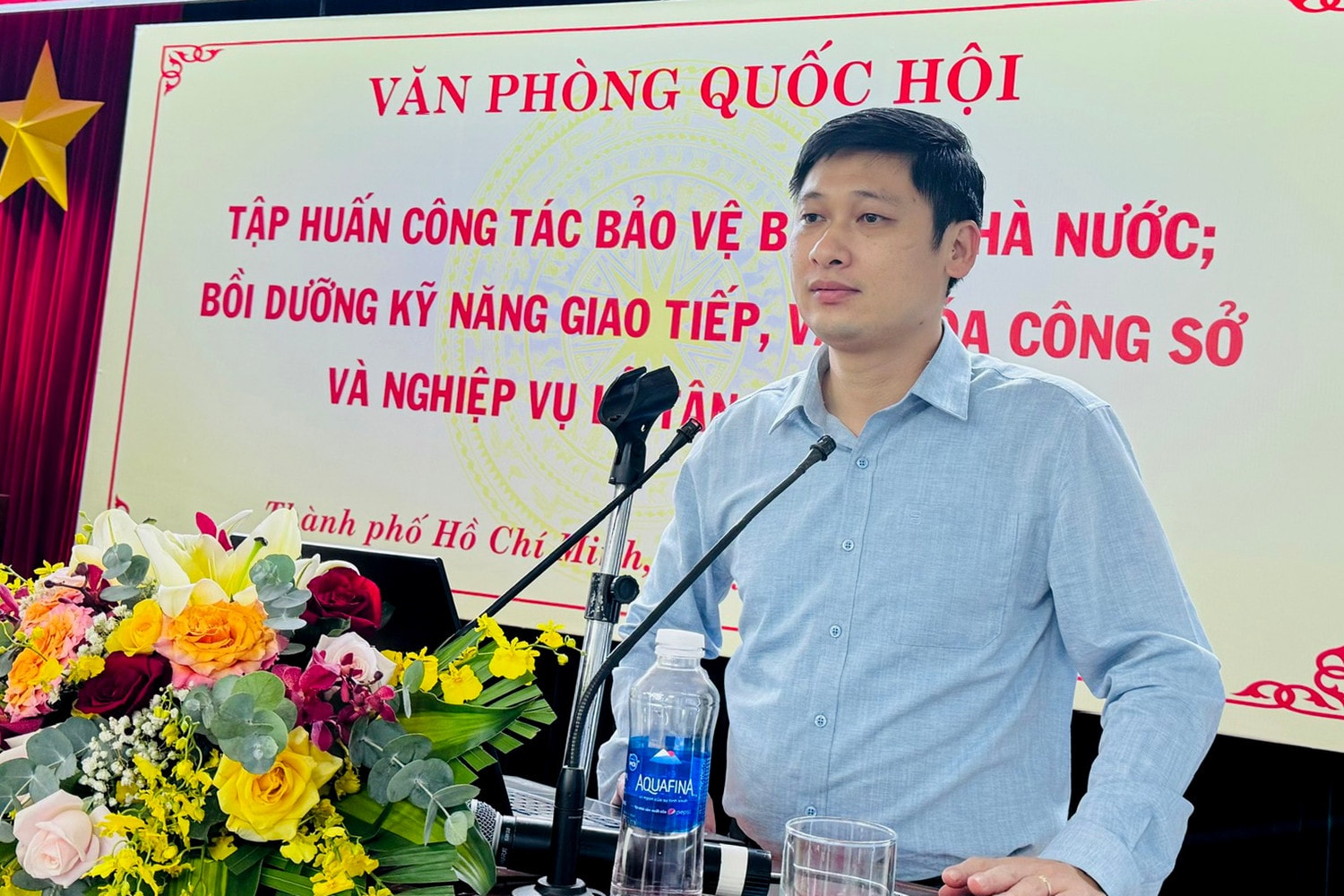 Văn phòng Quốc hội tập huấn công tác bảo vệ bí mật nhà nước tại Cục Quản trị II