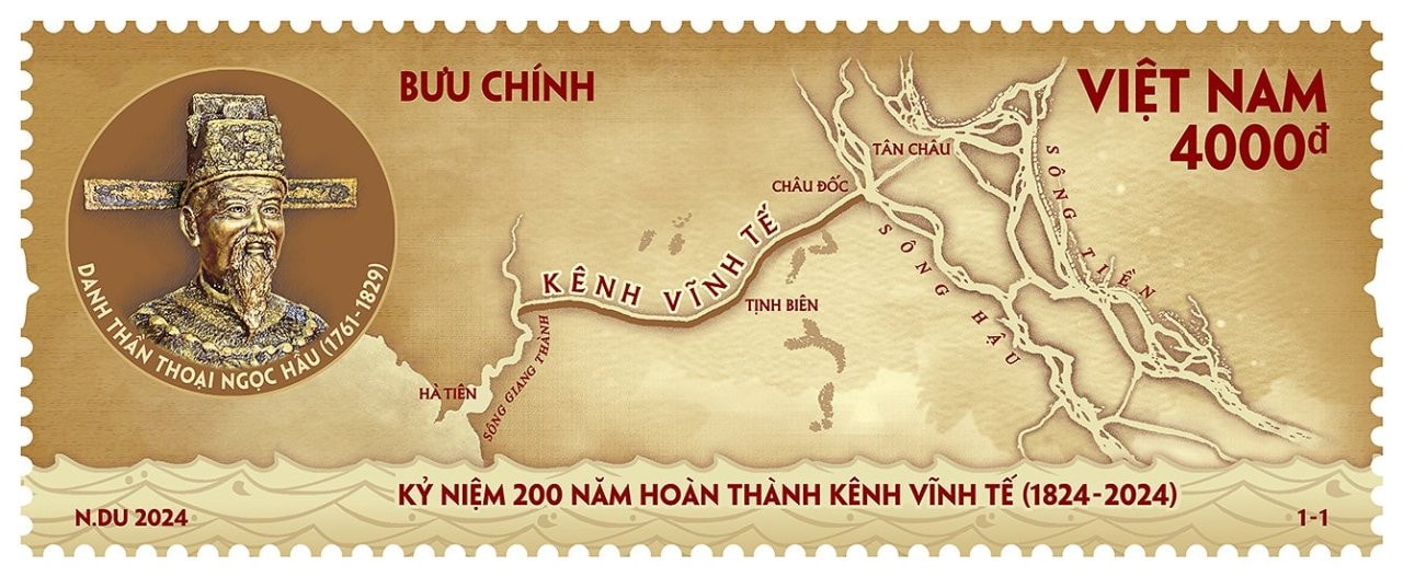 An Giang: Phát hành bộ tem kỷ niệm 200 năm hoàn thành Kênh Vĩnh Tế