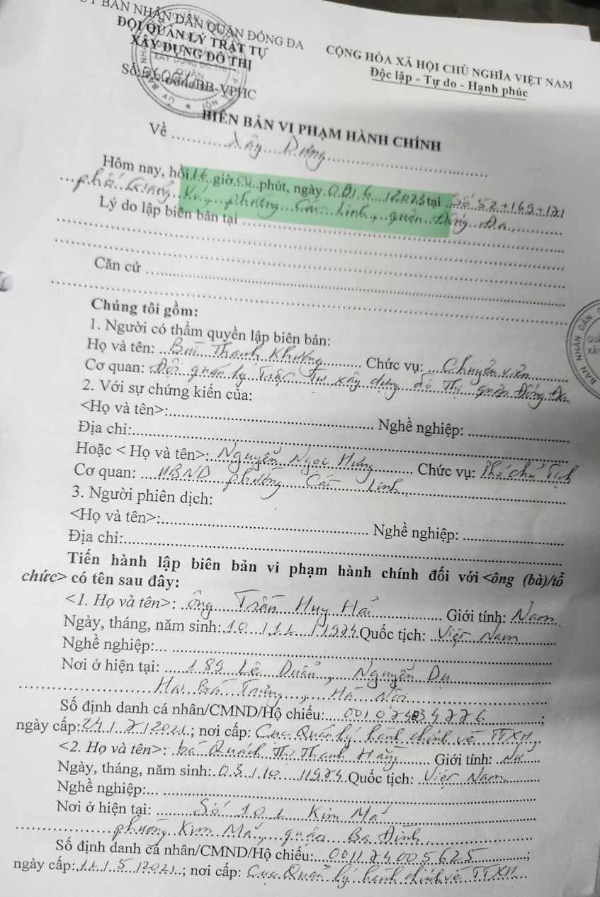 Vi phạm trật tự xây dựng nghiêm trọng tại mặt phố Giảng Võ: Quyết liệt đề nghị quận Đống Đa xử lý công bằng, không bao che sai phạm -0