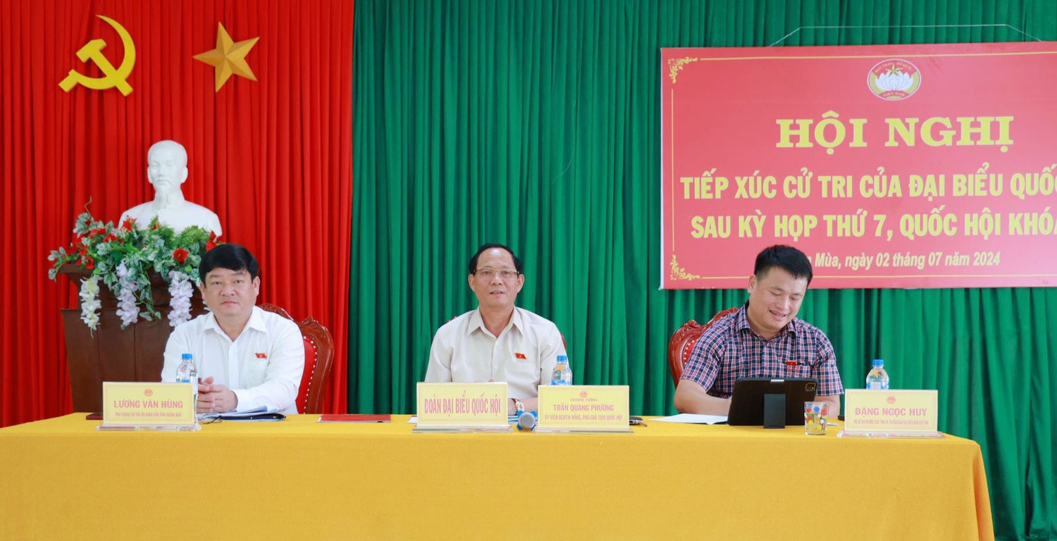 Phó Chủ tịch Quốc hội, Thượng tướng Trần Quang Phương tiếp xúc cử tri tại xã Sơn Mùa, huyện Sơn Tây, Quảng Ngãi -0