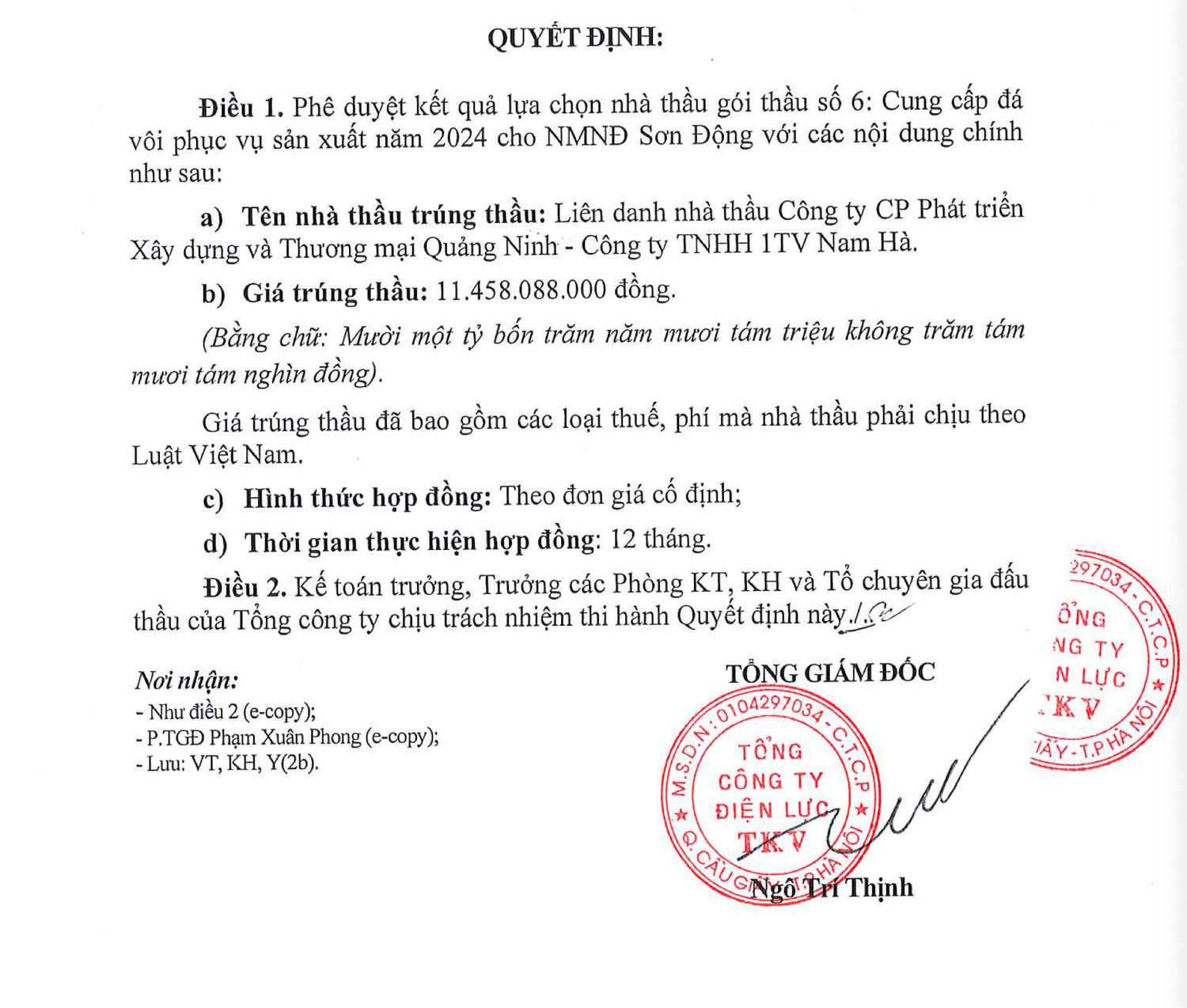 Lộ diện doanh nghiệp trúng thầu “dày đặc” tại Tổng Công ty điện lực TKV và nhóm công ty phụ thuộc -0