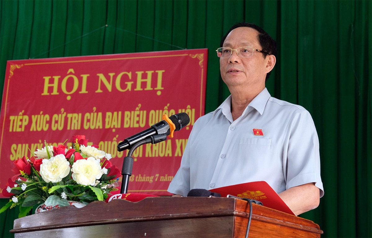 Phó Chủ tịch Quốc hội, Thượng tướng Trần Quang Phương tiếp xúc cử tri xã Hành Thiện, huyện Nghĩa Hành, Quảng Ngãi -0