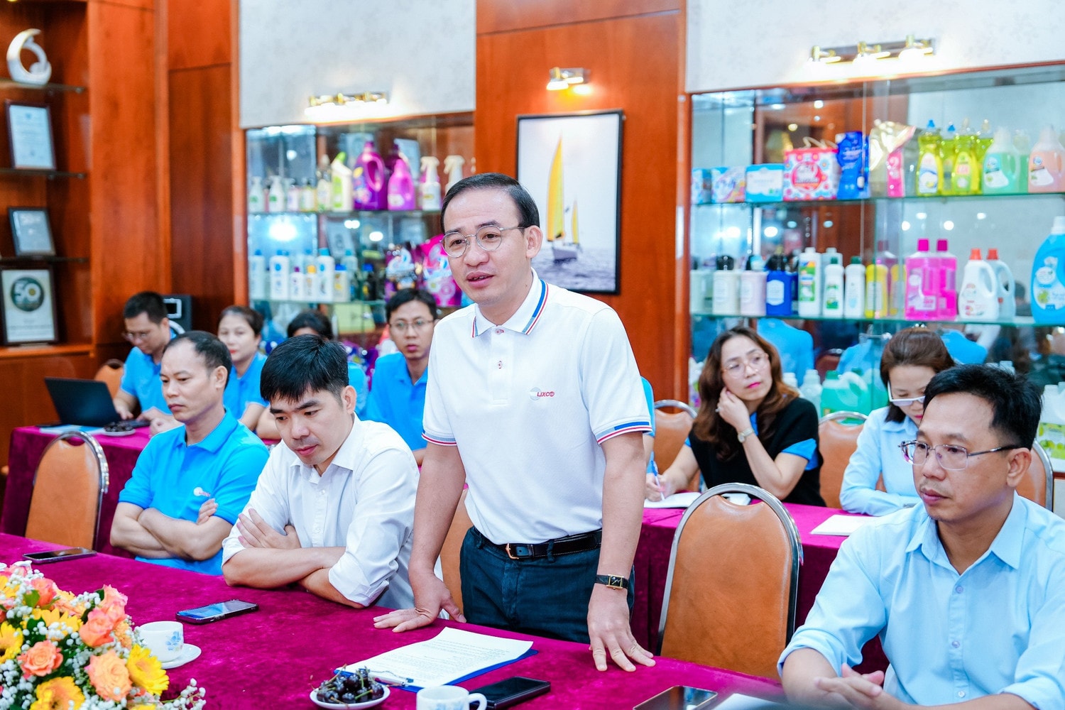 Công ty CP bột giặt LIX gắn biển 2 công trình chào mừng 55 năm thành lập Vinachem -0
