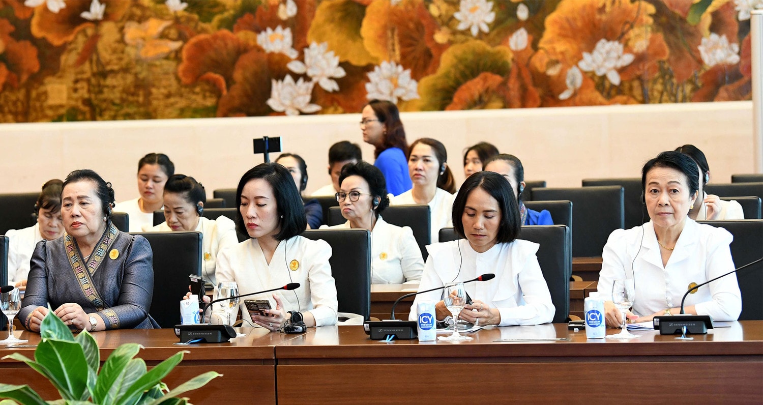Chủ tịch Quốc hội Trần Thanh Mẫn tiếp Đoàn đại biểu Hội Phụ nữ Campuchia và Lào -0