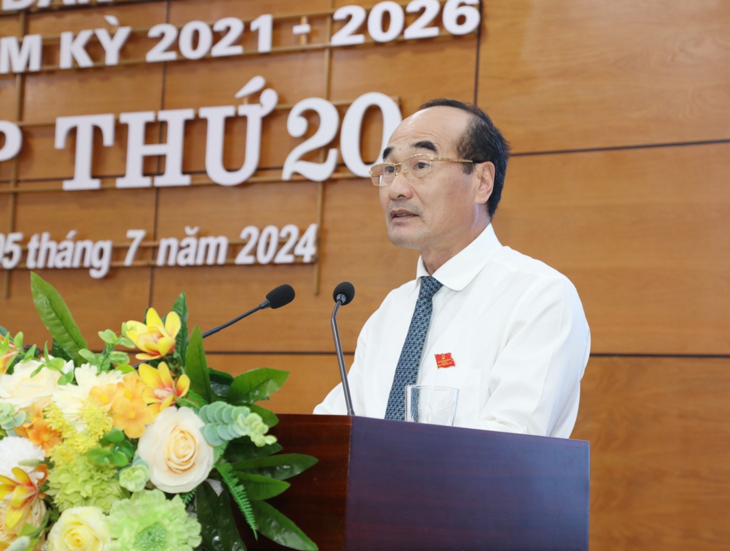 Chủ tịch HĐND tỉnh Lào Cai Vũ Xuân Cường phát biểu khai mạc kỳ họp Lào Cai: Khai mạc Kỳ họp thứ 20, HĐND tỉnh Khoá XVI, nhiệm kỳ 2021 - 2026 -0