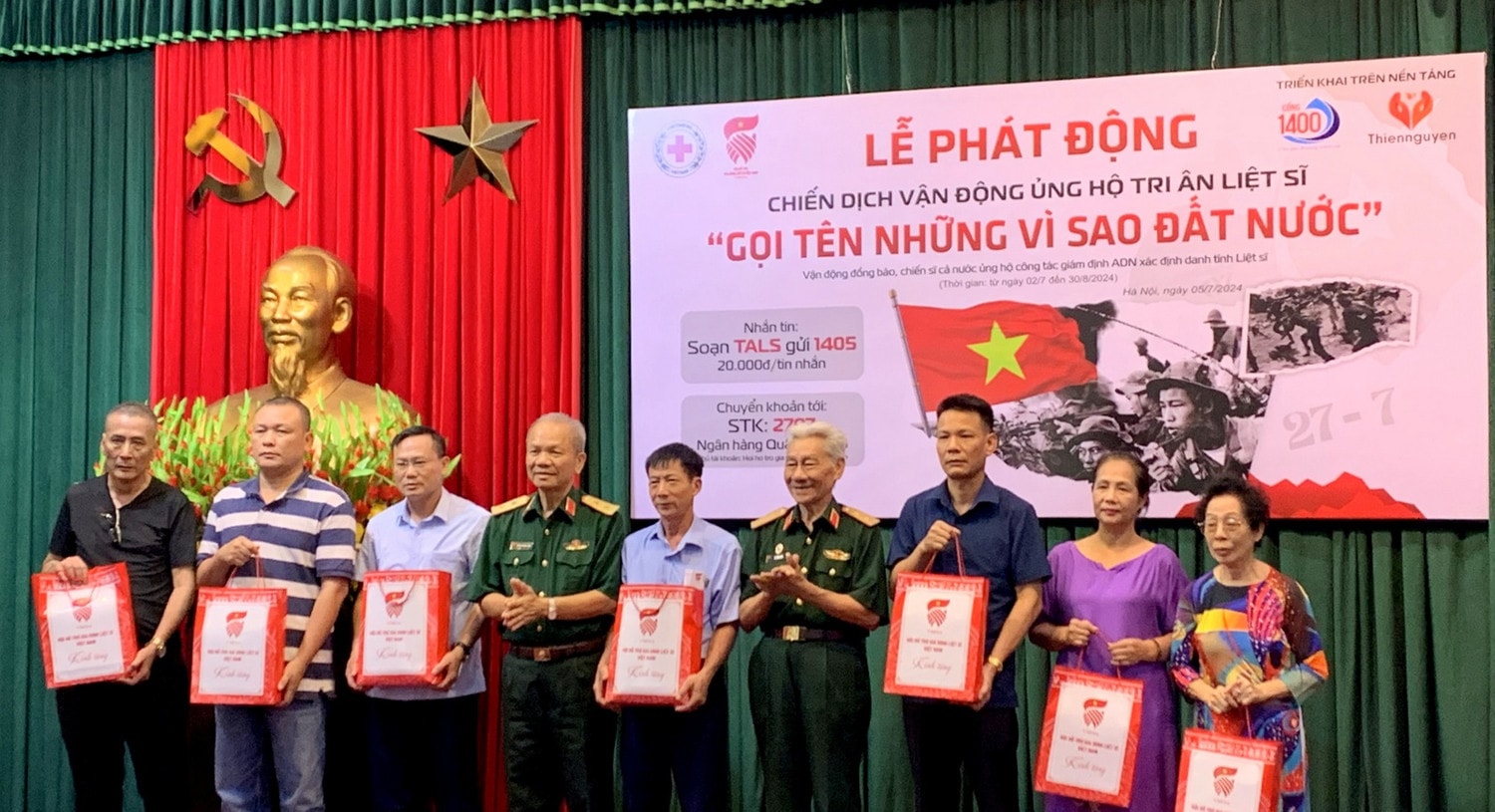 Phát động chiến dịch ủng hộ Tri ân liệt sĩ 