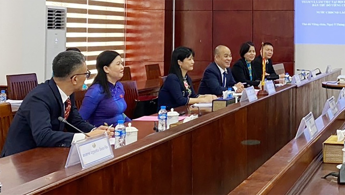Đoàn Đại biểu Quốc hội Việt Nam làm việc với HĐND Thủ đô Vientiane, Lào -4