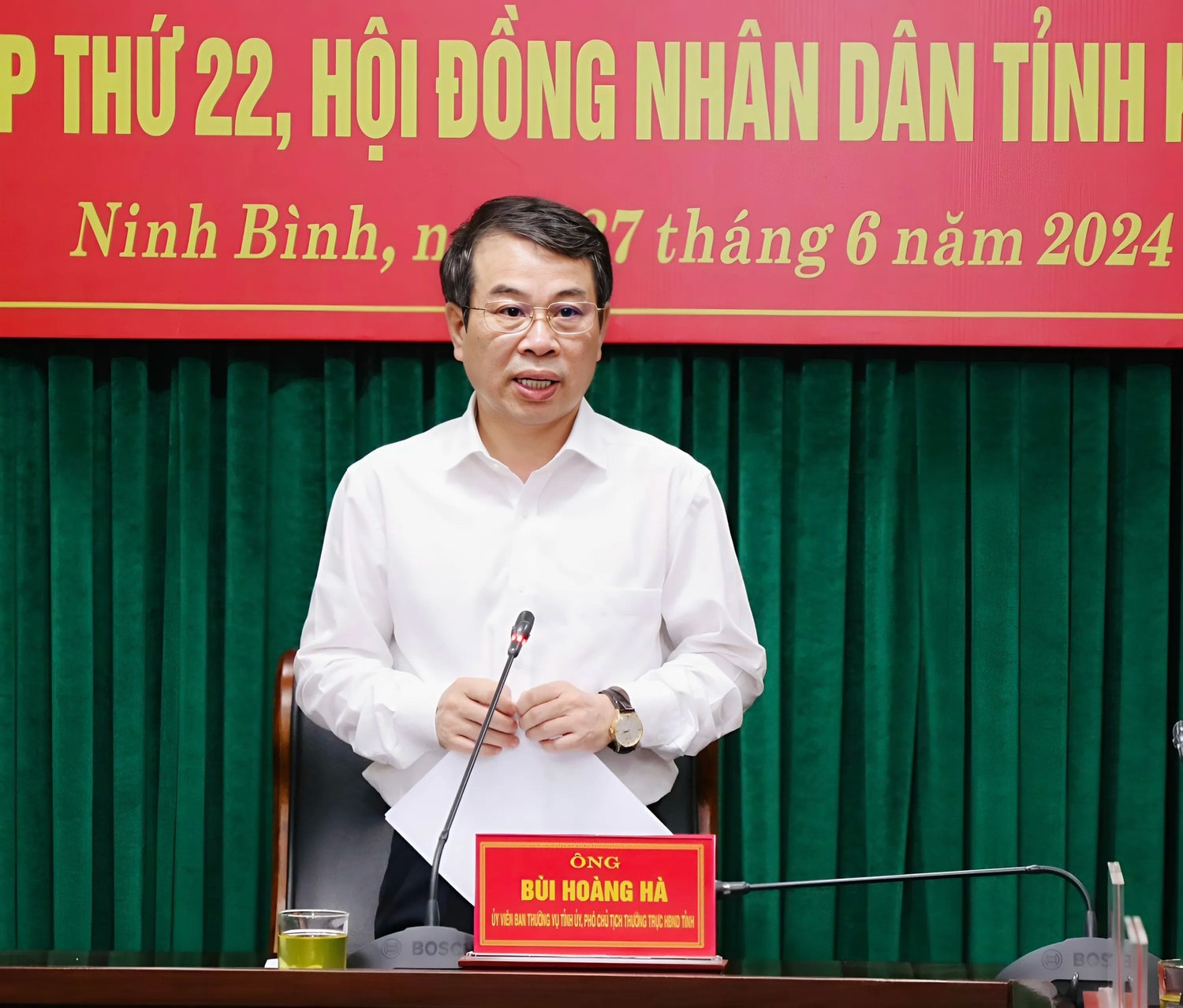 Ủy viên Ban Thường vụ Tỉnh ủy, Phó Chủ tịch Thường trực HĐND tỉnh Bùi Hoàng Hà. Ảnh: Đức Lam
