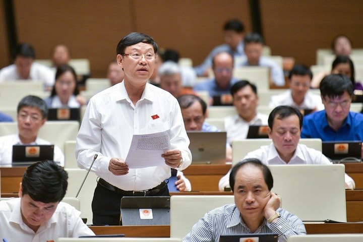 Đại biểu Quốc hội Nguyễn Hữu Chính (TP. Hà Nội) phát biểu