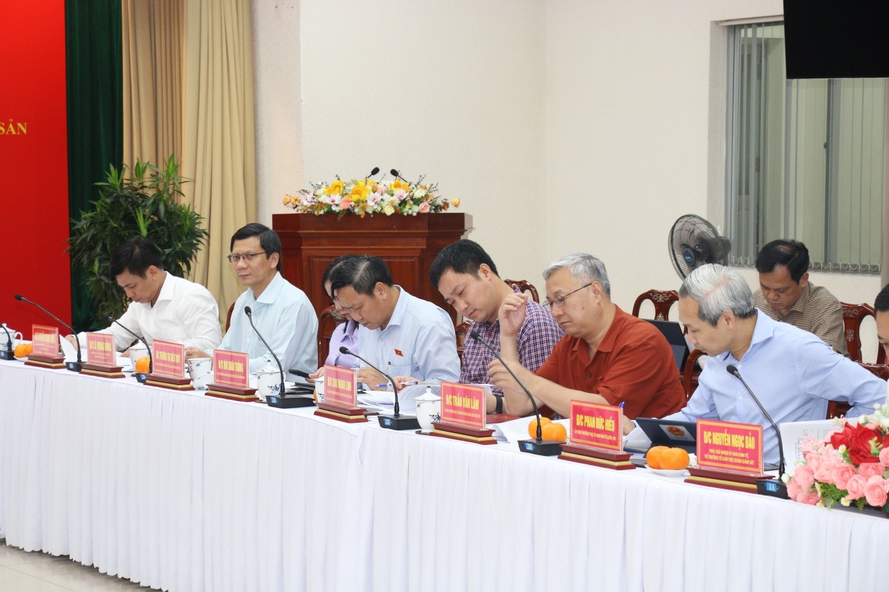 Các thành viên Đoàn công tác số 3 của Đoàn giám sát Tổng Thư ký Quốc hội Bùi Văn Cường chủ trì làm việc với UBND tỉnh Đồng Nai về thực hiện chính sách, pháp luật về quản lý thị trường bất động sản và nhà ở xã hội -0