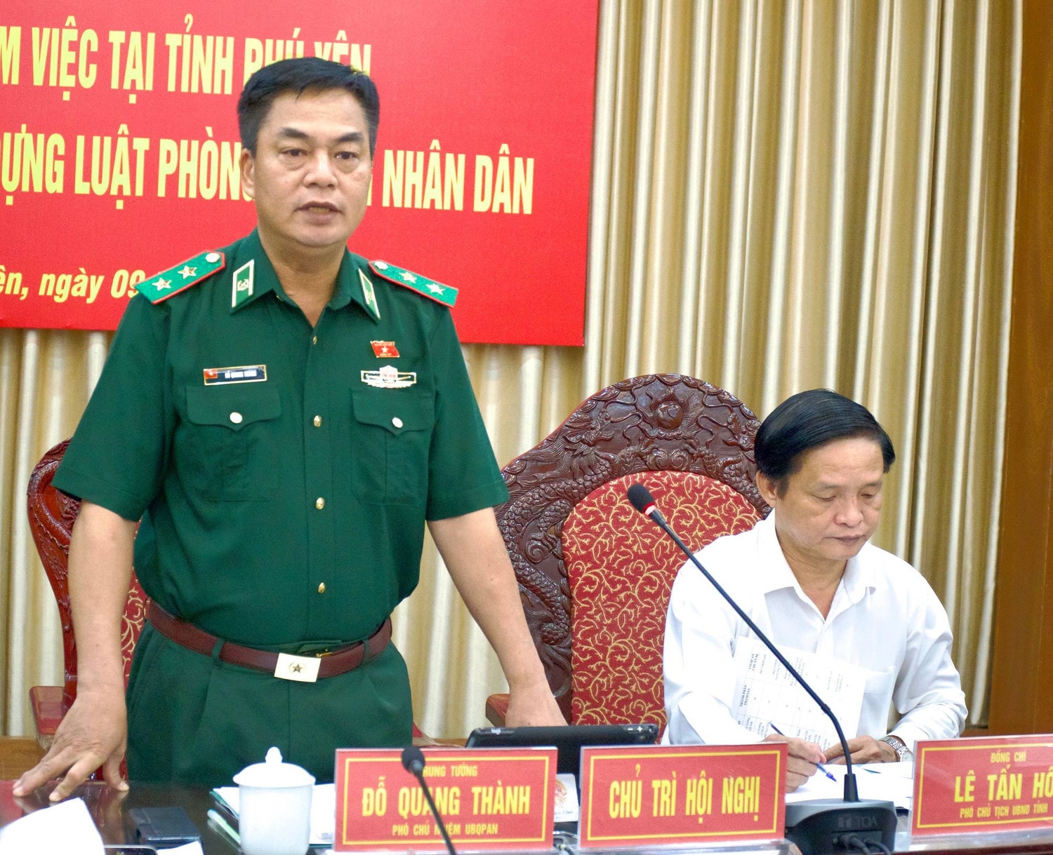 Đoàn giám sát của Ủy ban Quốc phòng và An ninh làm việc với UBND tỉnh Phú Yên về dự án Luật Phòng không nhân dân -0