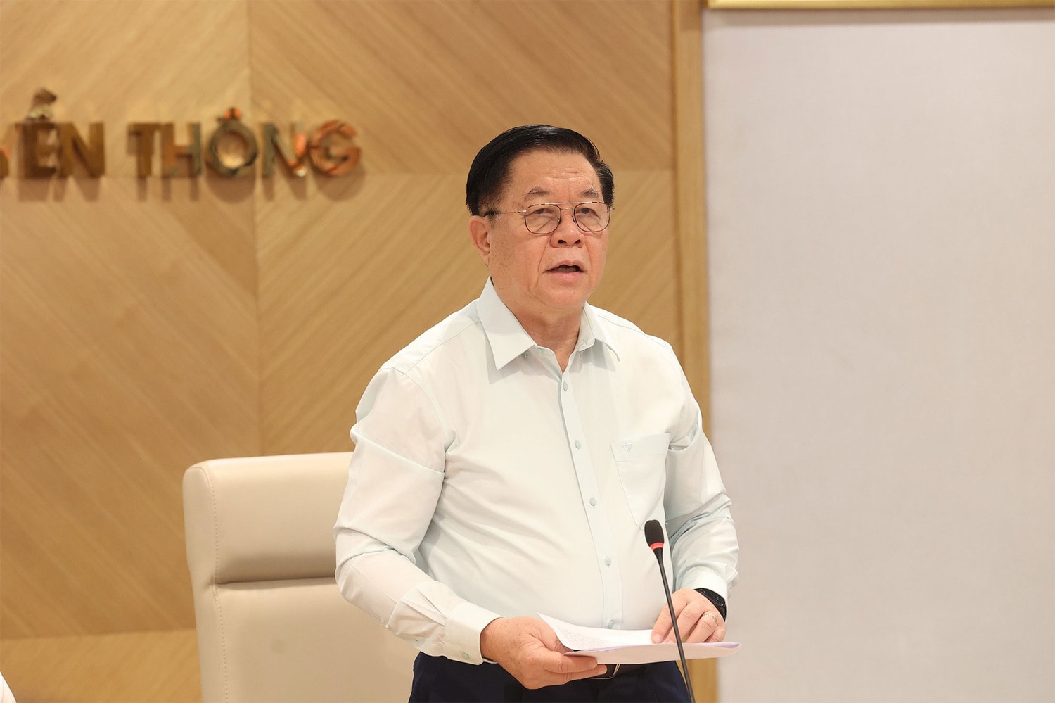 Đoàn Tiểu ban Văn kiện Đại hội XIV của Đảng làm việc với Ban cán sự đảng Bộ Thông tin và Truyền thông -0