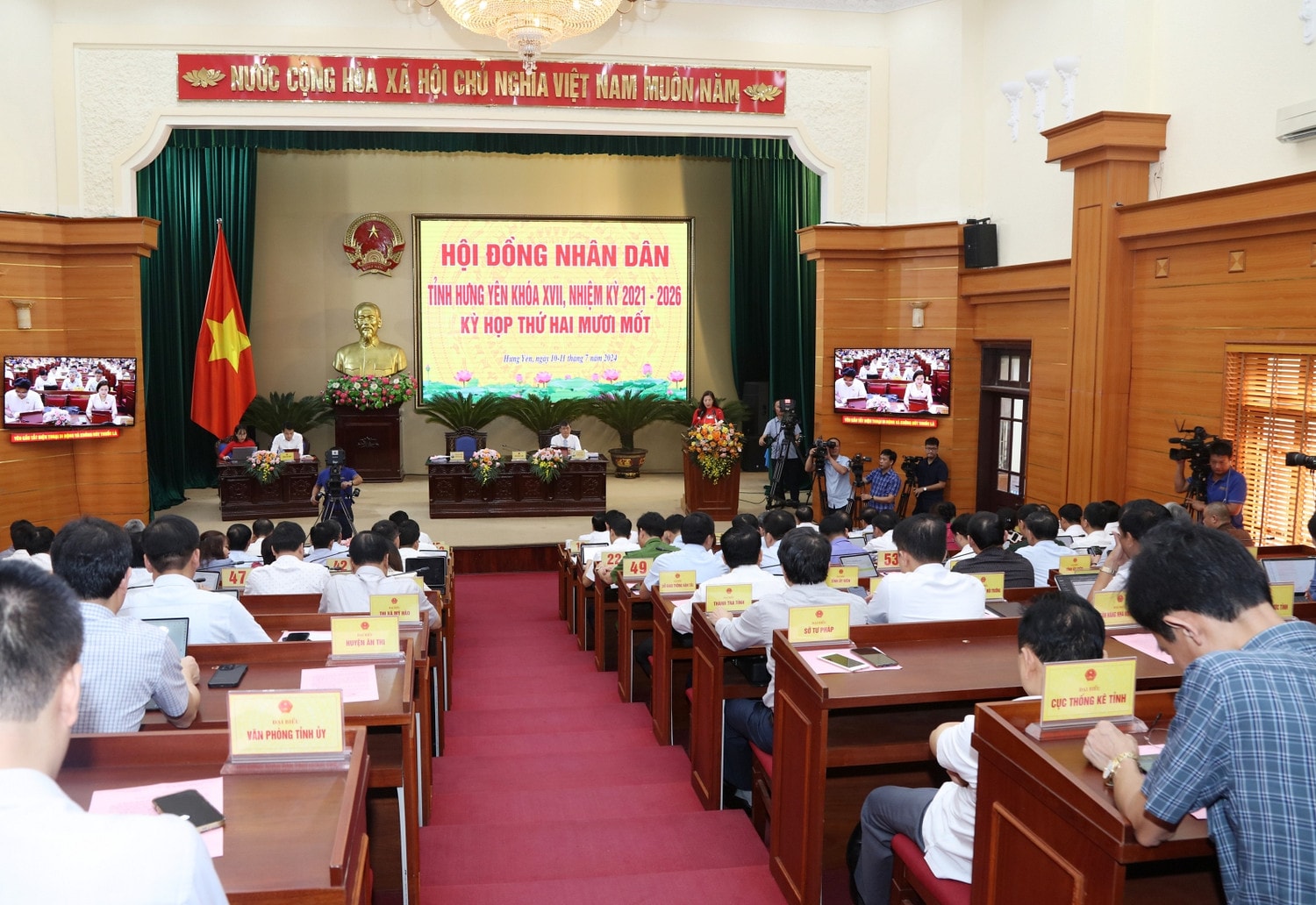 Toàn cảnh kỳ họp. Ảnh: An Nhiên HĐND tỉnh Hưng Yên Khóa XVII Khai mạc Kỳ họp thường lệ giữa năm 2024 -0