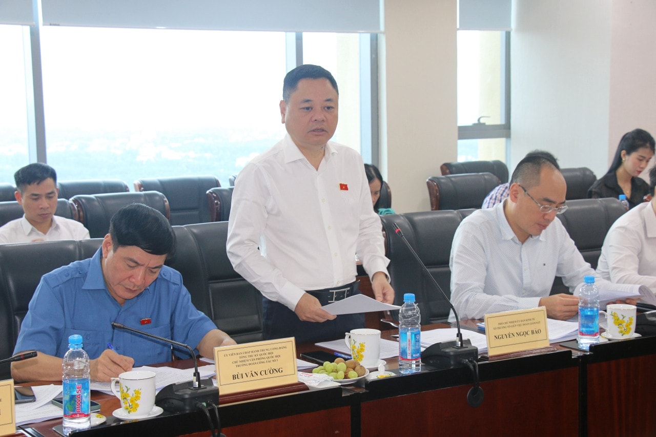 Phó Chủ nhiệm Ủy ban Kinh tế Nguyễn Ngọc Bảo phát biểu Tổng Thư ký Quốc hội Bùi Văn Cường chủ trì làm việc với UBND tỉnh Bình Dương về thực hiện chính sách, pháp luật về quản lý thị trường bất động sản và nhà ở xã hội -0