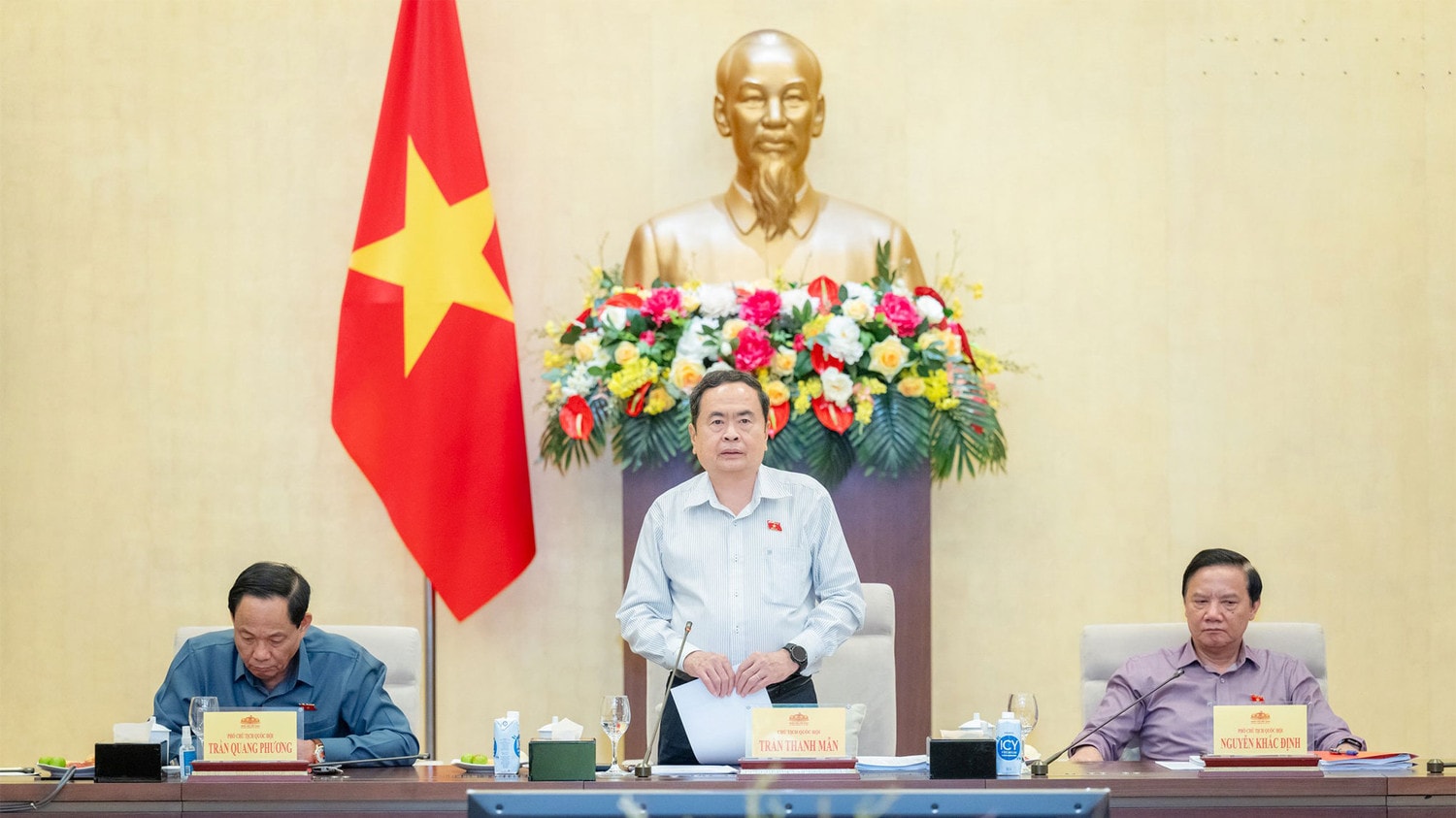 Chủ tịch Quốc hội Trần Thanh Mẫn chủ trì cuộc họp với các cơ quan của Quốc hội, cơ quan thuộc Ủy ban Thường vụ Quốc hội -0