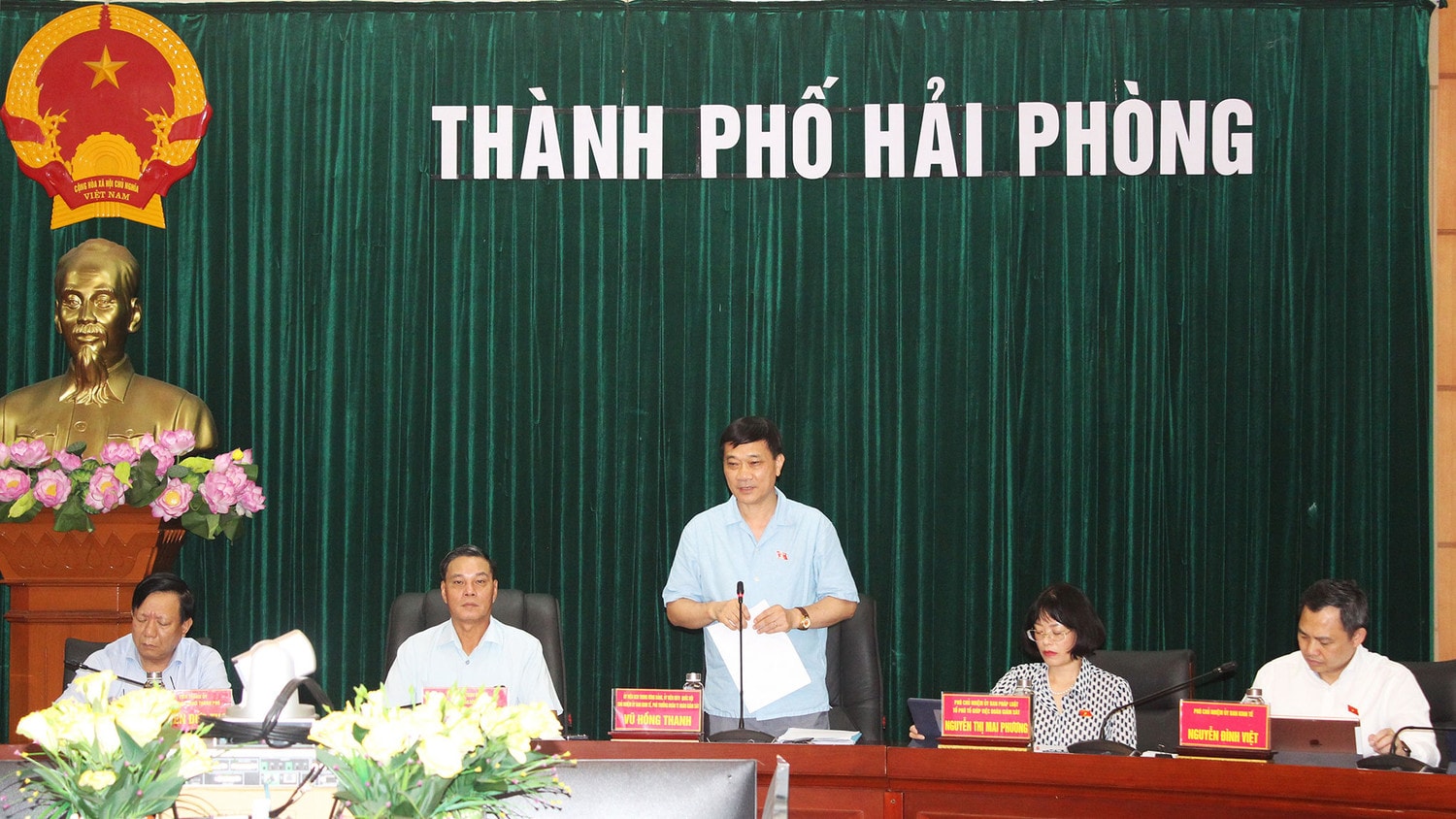 Đoàn giám sát của Quốc hội làm việc với TP. Hải Phòng về quản lý thị trường bất động sản và phát triển nhà ở xã hội -0