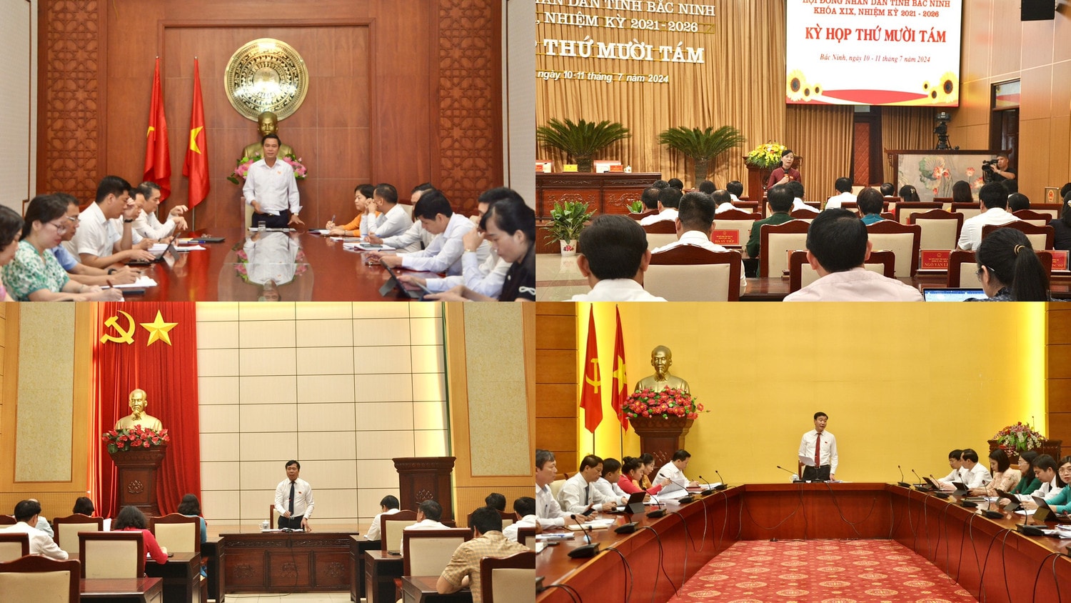 Phiên thảo luận phân thành 4 tổ, với 34 lượt ý kiến đóng góp. Ảnh: Hải Yến